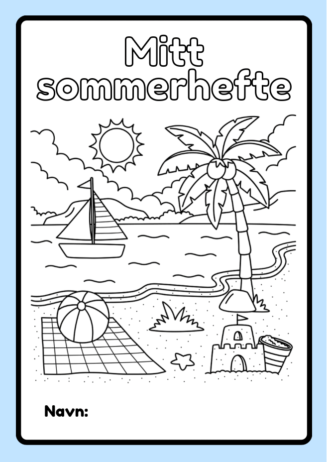 Sommerhefte for 1.–3. trinn – 20 sider gratis aktiviteter – forsiden