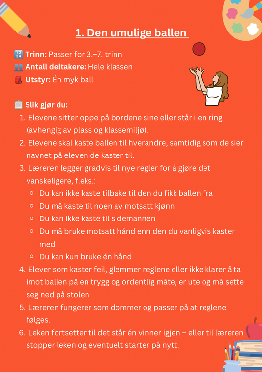 Digital - 12 Pauseaktiviteter i klassen - 3. - 7. trinn